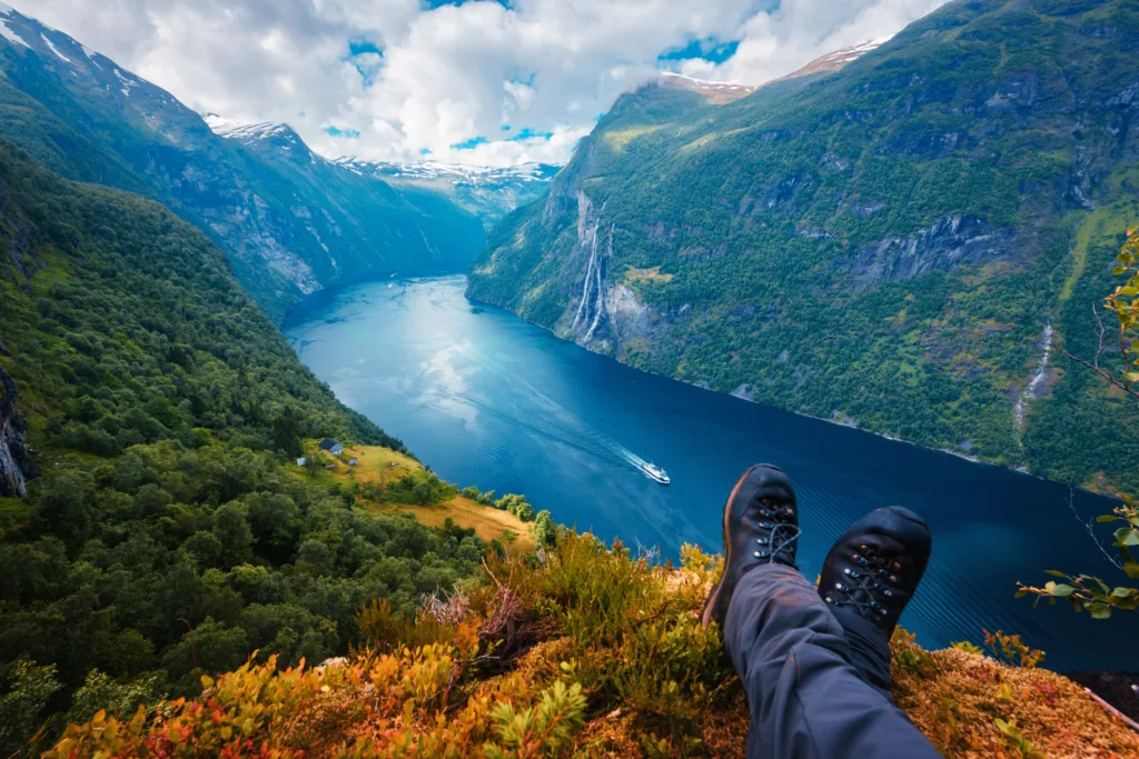 Vue imprenable sur le fjord de Sunnylvsfjorden