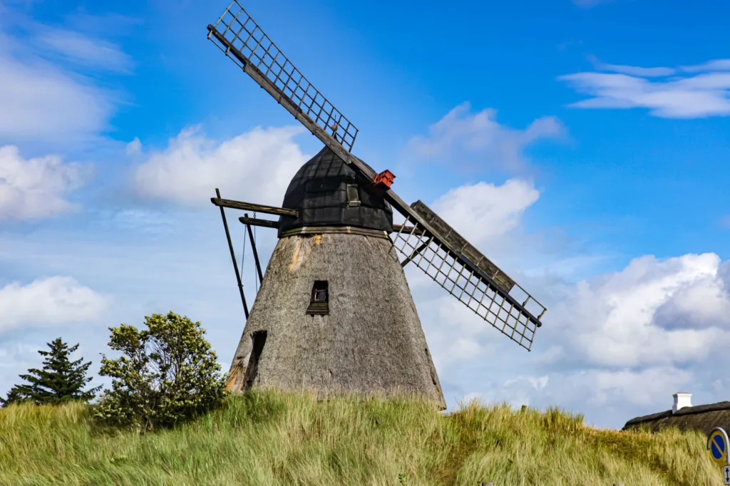 Windmill in summer Skagen Denmark